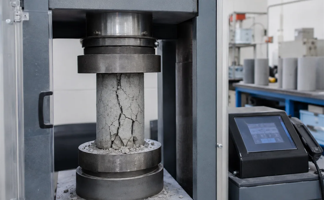 Beton basınç dayanımı deneyi TS EN 12390-3 — DNZ Grup Yapı Laboratuvarı