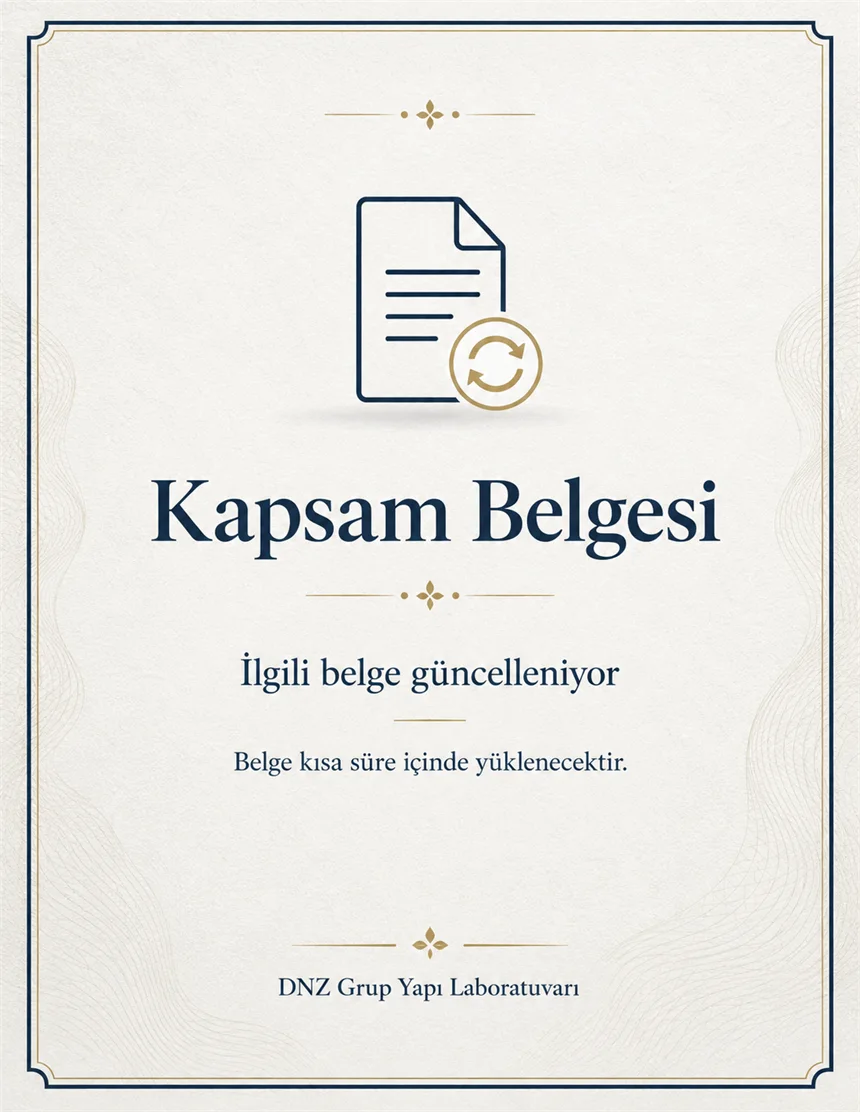 Laboratuvar Kapsam Belgesi — belge güncelleniyor